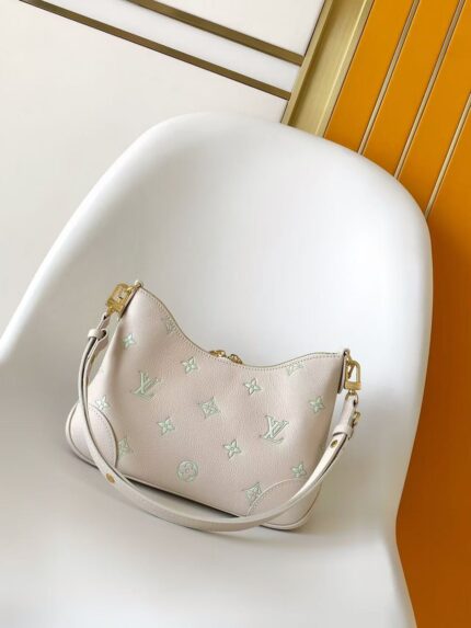 Louis Vuitton green Boulogne bag Monogram Empreinte leather