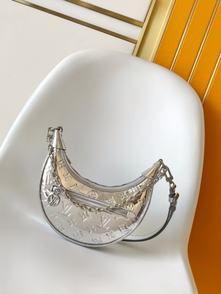 Louis Vuitton LOOP Handbag Silver Patent Leather