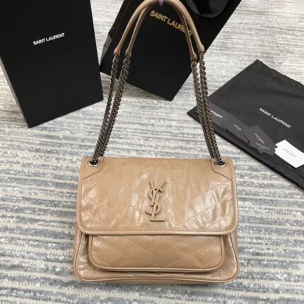 YSL NIKI Vintage Quilted Leather Chain Bag