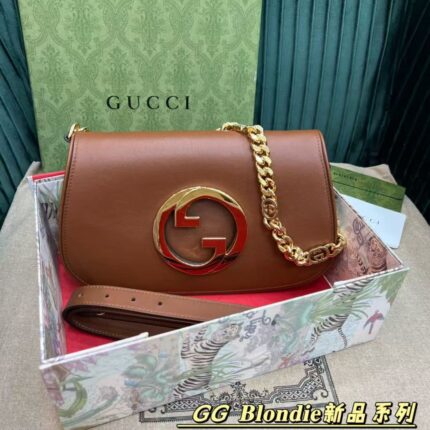 Gucci Blondie Underarm Bag 5 gold metal chains