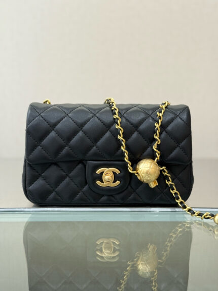 Chanel Classic Bag French High-end Custom CF Gold Bead Series
