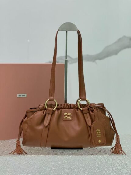 MIUMIU New Arrival  Tassel Drawstring Dumpling Bag